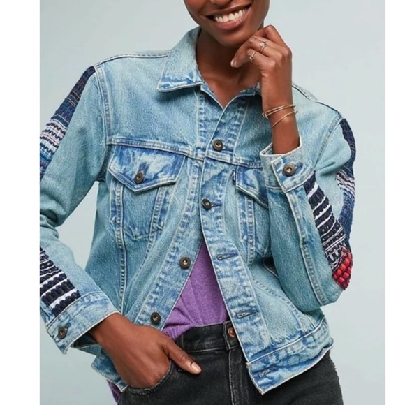 Levi’s made & crafted denim ombré embroidered trucker jacket XS - Picture 12 of 12